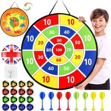 66CM Large Dart Board Game Set for Kids with 12 Sticky Balls Indoor Outdoor Toys