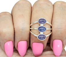 Three Stone Tanzanite Ring