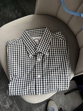 Brutus Trimfit Men's Short Sleeve Shirt Black Check Size Large. Great Condition