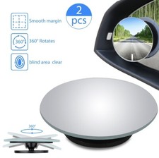 2x Blind Spot Car Bike Adjustable Blind Spot Mirror Wide Angle Parking Reverse