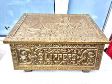 ANTIQUE FIRESIDE SLIPPER BOX
