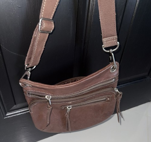 Y2k fossil leather cross body - cross,