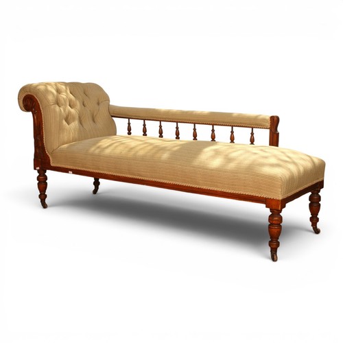 Rare victorian chaise longue - chaise,