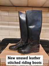 New unused black leather