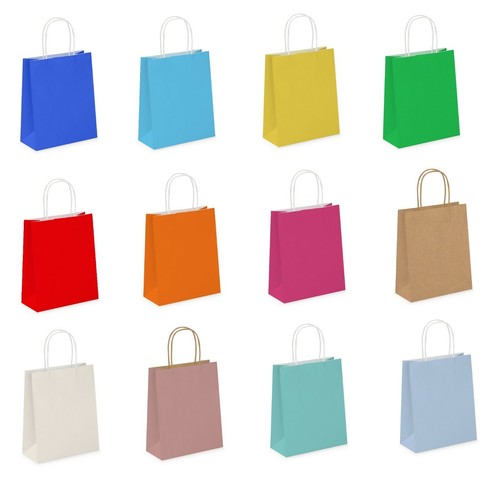 Coloured paper party bags gift - bags,