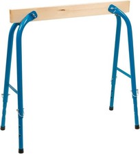 Silverline Wood Adjustable Trestle With 4 Height Settings 150kg Capacity Blue UK
