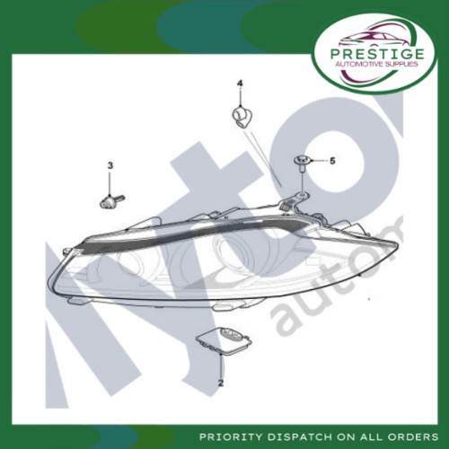 Headlamp xenon left - headlamp, h.i.d./xenon