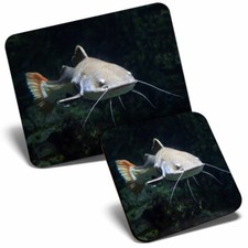 Mouse Mat & Coaster Set - Redtail Catfish  #12662