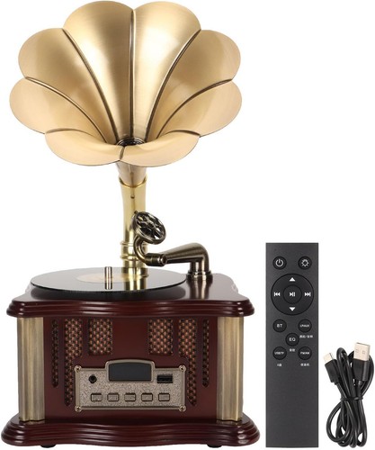 Retro phonograph record player - phonograph,