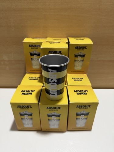 Absolut vodka metal cups - metal,