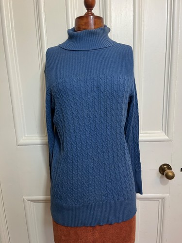 Dubarry blue cable knit roll - knit,