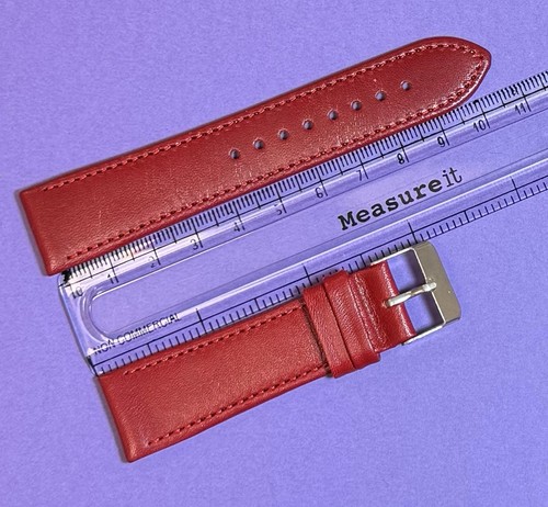 Hirsch osiris 20mm red leather - red,