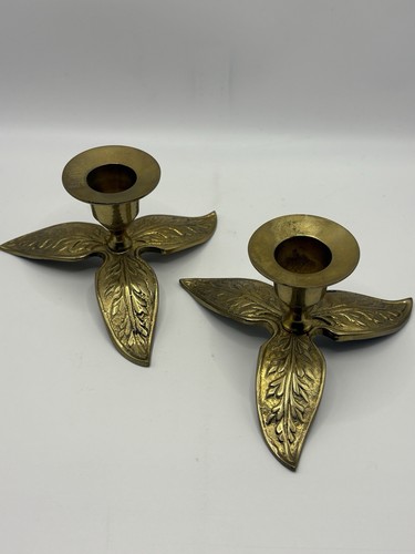 Vintage solid brass leaf - vintage,
