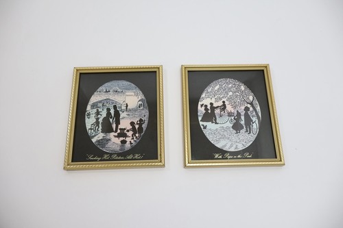 Two vintage silhouettes signed - vintage,