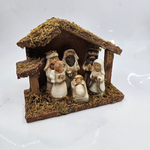 Vintage miniature nativity - vintage,