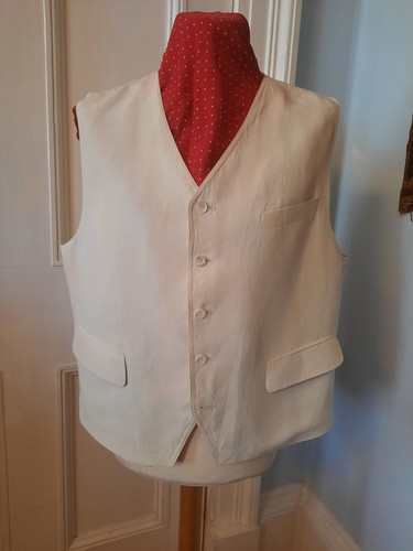 Vintage cream ivory linen and - cream/ivory,