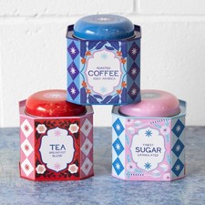 Set of 3 Tea Coffee Sugar Tins