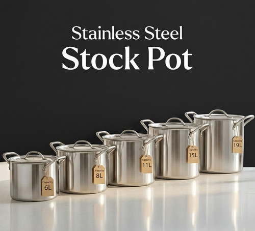 Stainless steel stock pot - stock,
