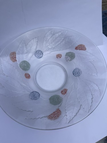 Frosted clear glass leaf - clear,