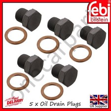 5 Oil Sump Drain Plugs and