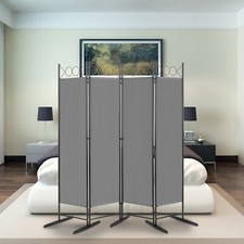 4Panel Folding Room Divider Partition Privacy Screen Room Separator Freestanding