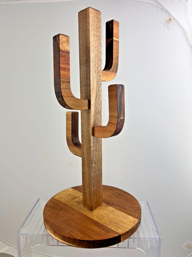 Cactus wooden mug rack - rack, holder