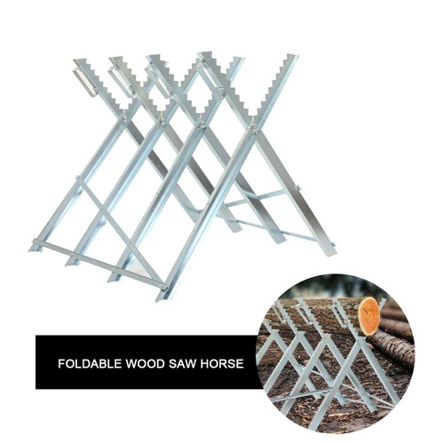 Log folding saw horse - log,