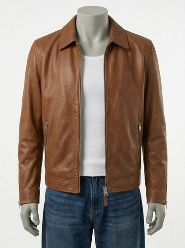 Men genuine brown leather - men’s,