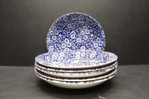 Burleigh blue calico - blue, burgess