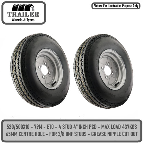 520 500x10 inch trailer - 520/500x10, wheel