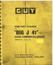 GUY BIG J 4T TRUCK CHASSIS ORIGINAL FACTORY PARTS CATALOGUE