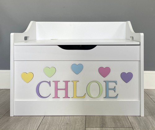 Wooden toy box name - name, and