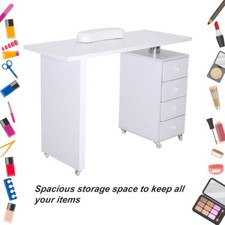 Mobile Manicure Table w/