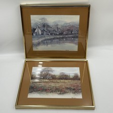 Vintage Pair Signed Framed