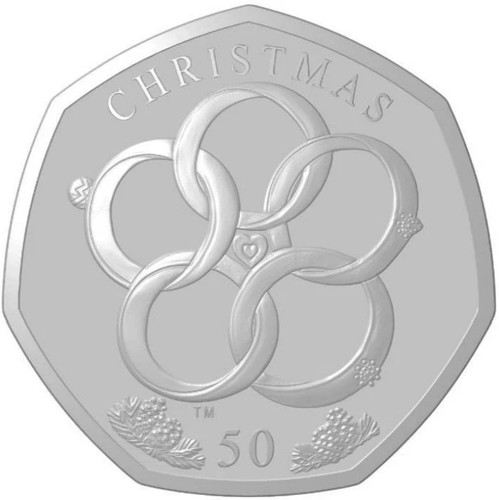 2025 iom christmas 50p - christmas,