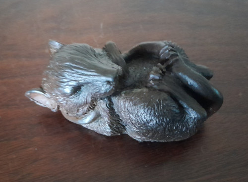 Metal cold painted mouse - painted,