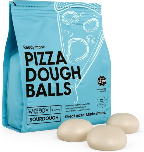 Pizza dough balls sourdough - pizza,