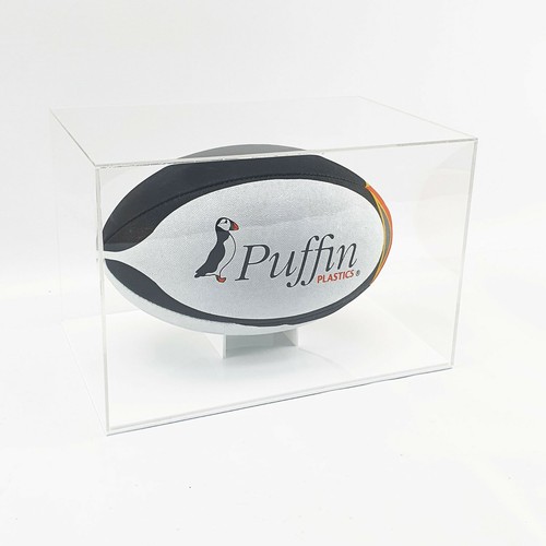 Perspex rugby ball display - perspex,