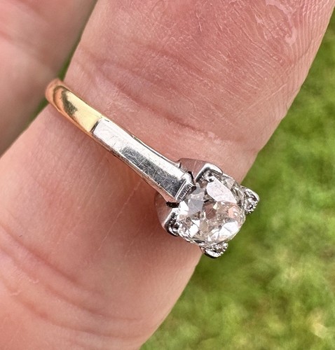 Antique 18ct gold ring old - antique,