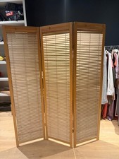 3-panel Room Divider Anthracite - 170x160 Cm - wooden -black/brown