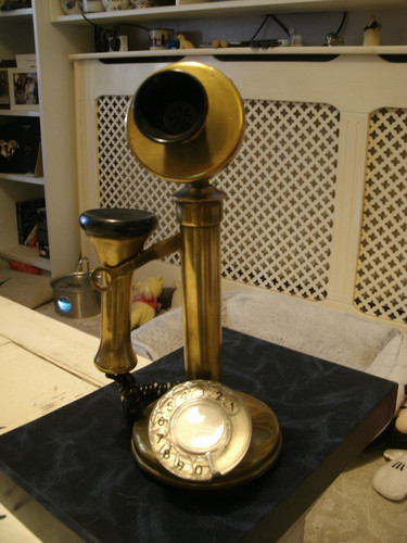 Vintage brass candlestick - vintage,
