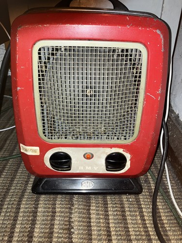 Hmv vintage fan heater red - hmv,
