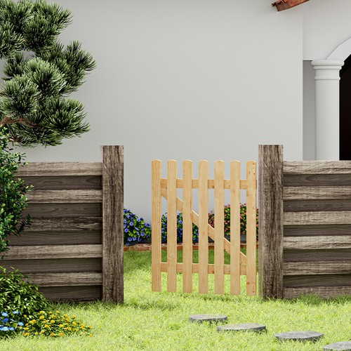 Wooden garden gate pedestrian - gate,