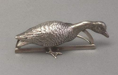Edwardian silver menu holder - silver,