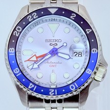 🦇 Seiko 5 Five Sports SSK029 SKX GMT Automatic Watch 100m Light Blue Dial 🦇