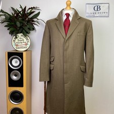 Oliver Brown Chelsea (38L) COVERT Coat Original Fawn Whipcord Overcoat Jacket