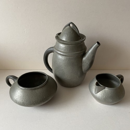 Tudric hammered pewter coffee - hammered,