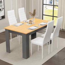 Wooden Dining Table Set With 4