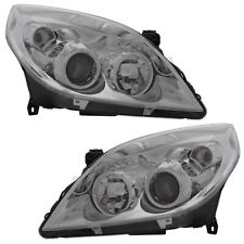 Vauxhall Vectra C 2005-2009 Headlights Headlamps Chrome 1 Pair Drivers Passenger