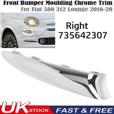 Right Front Bumper Moulding Chrome Trim 735642307 For Fiat 500 2016-2020 UK